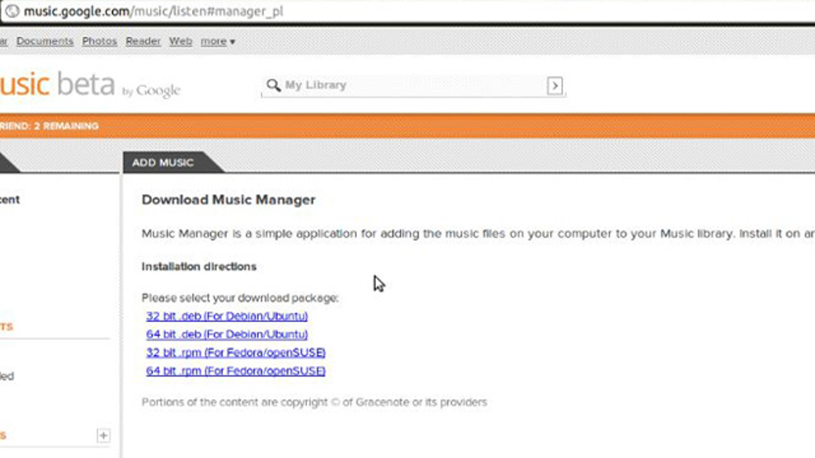 google music manager not installing