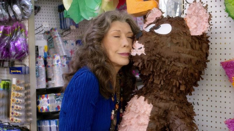 Illustration for article titled Grace And Frankie goes dark and then darker in “The Bender”
