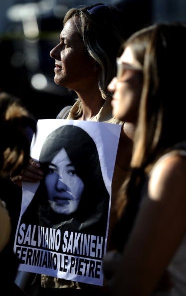 Protesters of Ashtiani's sentence of death by stoning