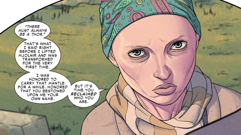 Jane Foster letting know Odinson that her time as Thor has come to an end.