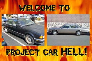 Illustration for article titled PCH, Six Hundred Bucks, Twelve Cylinders Edition: BMW 750iL or Jaguar XJ12?