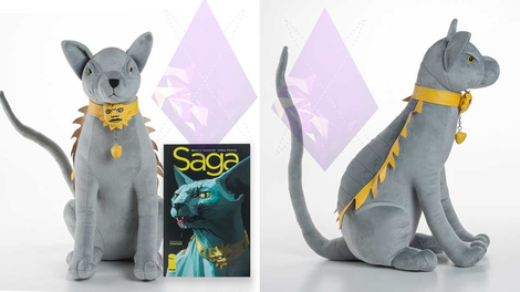 lying cat figure