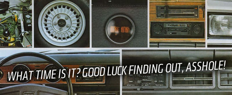 Illustration for article titled This Ad Has The Most Illegible Dash Clock In Human History