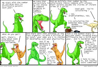 Illustration for article titled According to mathematics, Batman will exist once every 25 million years