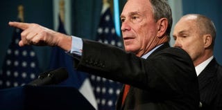 New York Mayor Michael Bloomberg and Police Commissioner Ray Kelly at a news conference (Andrew Burton/Getty Images)