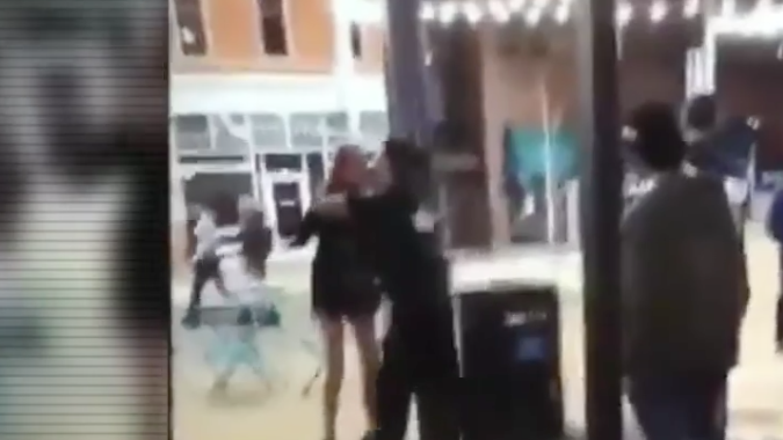 bar bouncer body slams a woman