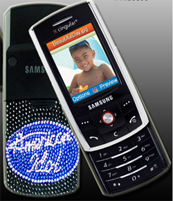 Illustration for article titled Cingular Auctions American Idol -Themed Samsung D807s Signed By Bon Jovi and Ryan Seacrest