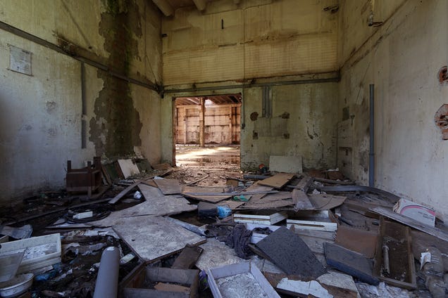 Abandoned Shipyard Halls Look Magical After Heavy Rain | Gizmodo UK