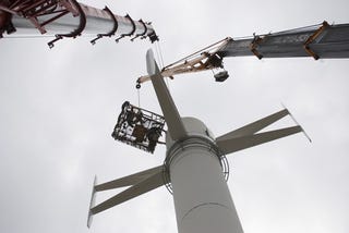 Illustration for article titled Ericsson's Pretty Tower Tube Cell Towers Now Wind-Powered