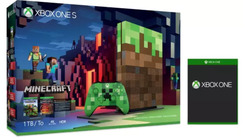 Illustration for article titled Save $100 On The Xbox One S 1TB Minecraft Limited Edition Bundle + Get One Free Game