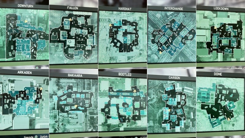 Modern Warfare Map Layouts 2168