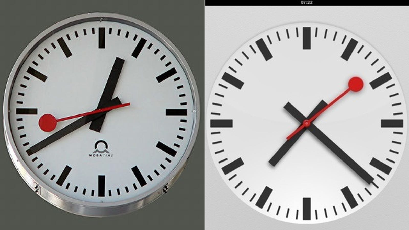 Часы в дизайне эпл со стрелками механические. Swiss Clock - Box. Box for Swiss Clock.
