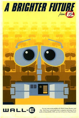 Illustration for article titled WALL-E Promo Postcards