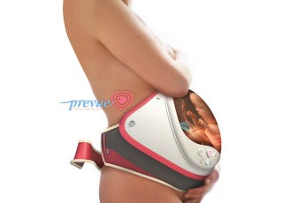 Illustration for article titled I Wonder if This Fetus-Displaying Belly Strap-On Would Show That Big Burrito I Just Ate?