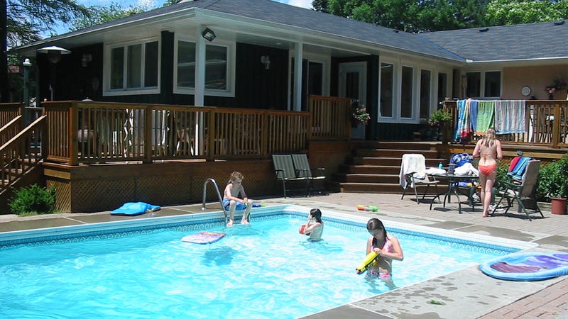 Backyards with pools