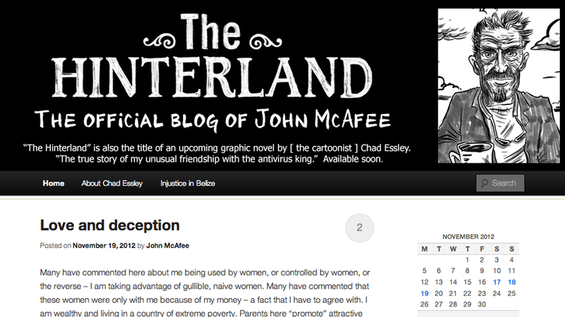 Illustration for article titled John McAfee Started a Blog About John McAfee