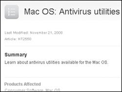 Illustration for article titled Apple Removes Antivirus Support Note, Reiterates OS X's Built-In Protection
