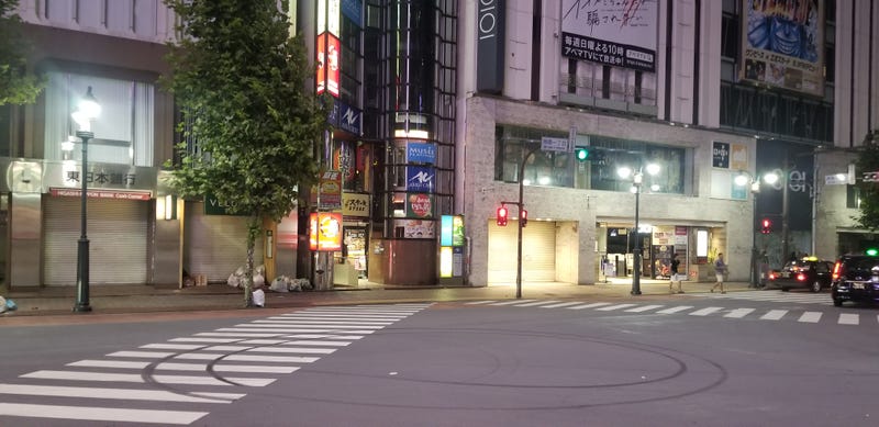 Did not see anyone drifting the streets of Tokyo, but I did find tire marks!