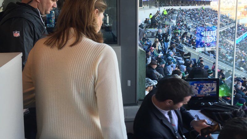 Eagles ejected Jeff McLane from the press box