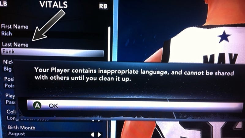 Illustration for article titled When NBA2K12 Hates Your Name