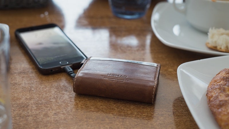 photo of The Nomad Leather Wallet Charges Your iPhone, Looks Good Doing It image