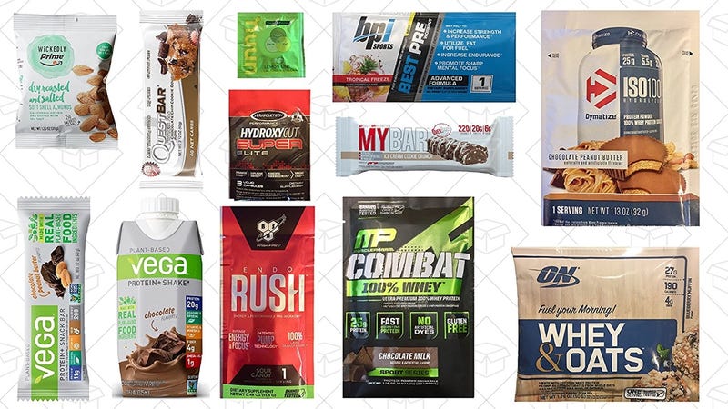 Mr. Olympia Sports Nutrition Sample Box | $10 | Amazon | Plus $10 credit on select productsNutrition & Wellness Sample Box | $10 | Amazon | Plus $10 credit on select priducts