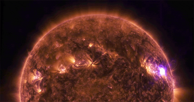 An Electric Look at a Solar Flare on the Sun