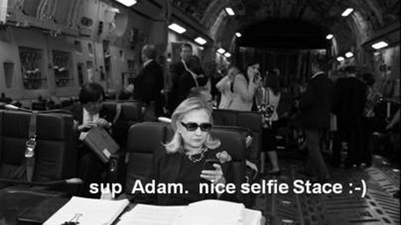 Illustration for article titled Hillary Clinton Blows Our Minds By Submitting Her Own 'Text from Hillary'