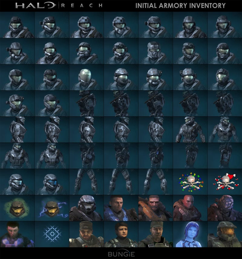 The Helmets, Visors & Master Chiefs Of Halo Reach