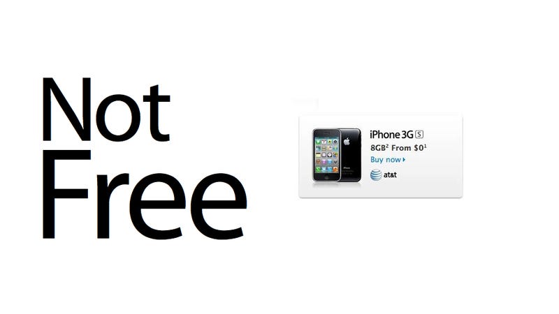 Illustration for article titled The First Free iPhone Is a F*cking Rip Off
