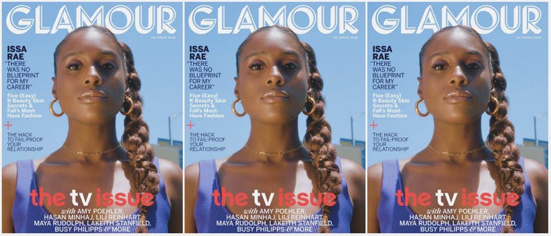 Illustration for article titled Film Noir: Issa Rae Gets Dramatic for Glamour's October Issue—and Claps Back at Melania's Camp