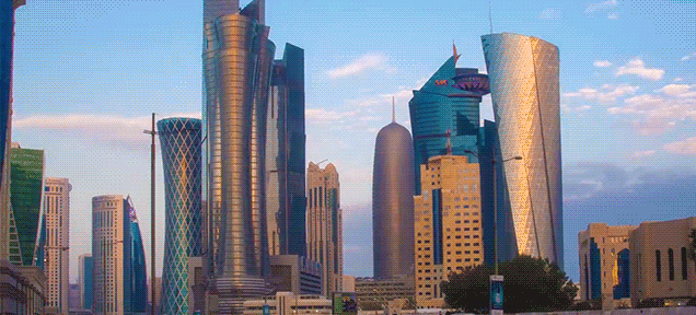 Qatar is so fantastically shiny that it looks like a 3D render