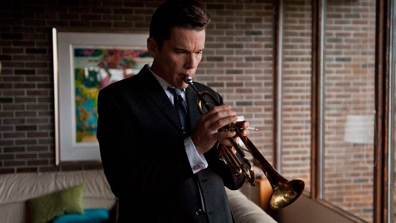 Illustration for article titled Ethan Hawke sustains the Chet Baker “anti-biopic” Born To Be Blue