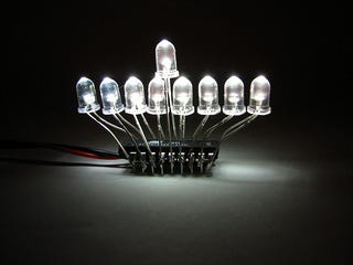 Illustration for article titled DIY LED Menorah Kit