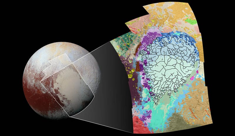 Illustration for article titled This Geologic Map of Pluto Is Just Incredible