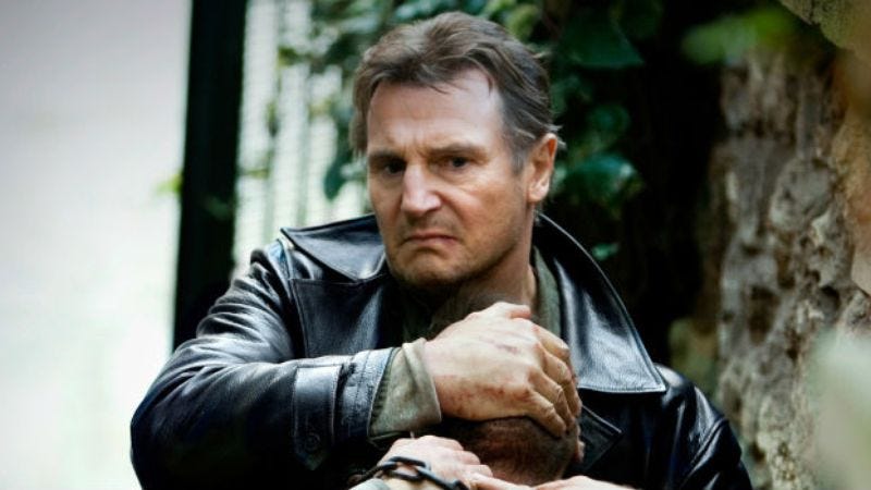 He doesn't look too happy about it (Taken 3)
