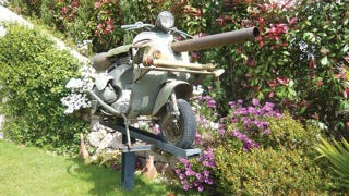 Illustration for article titled Insane Cannon Equipped Vespa Heads To Auction