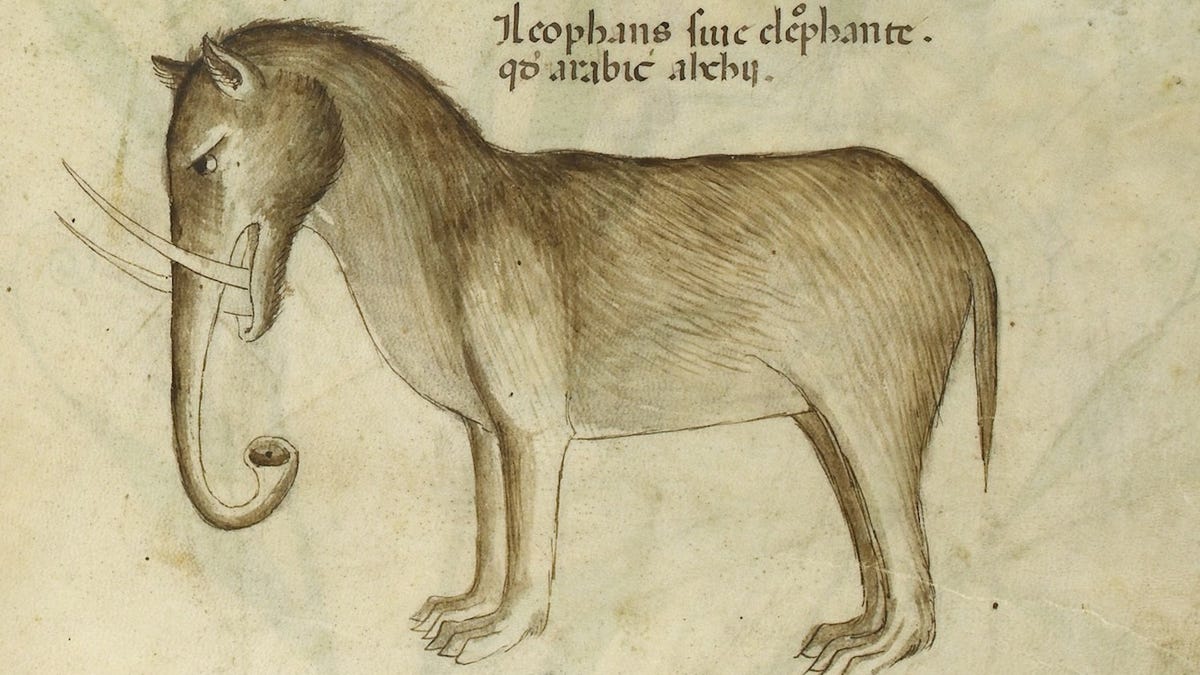 Résultat de recherche d'images pour "drawn by a medieval monk who has never seen a giraff"