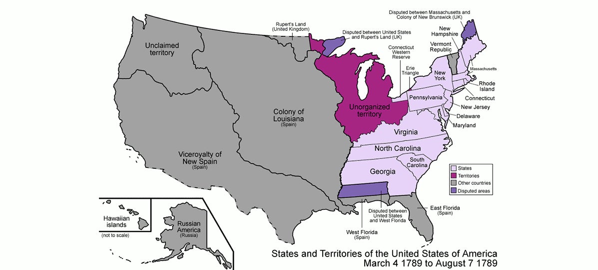 The formation of the United States of America in one animated map