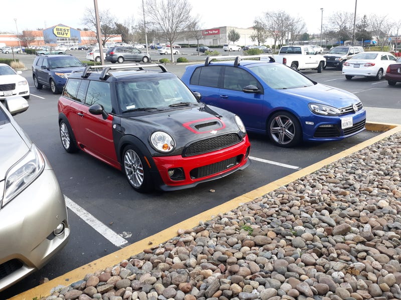 First day owning the car next to my brothers, at the time Golf R.