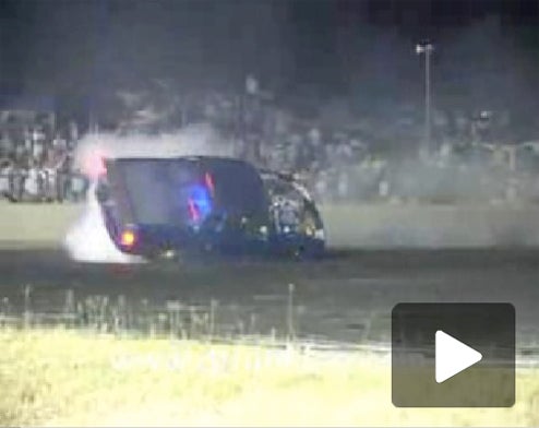 Blown Holden Ute Does Double Roll During Burnout, Crowd Goes Wild!