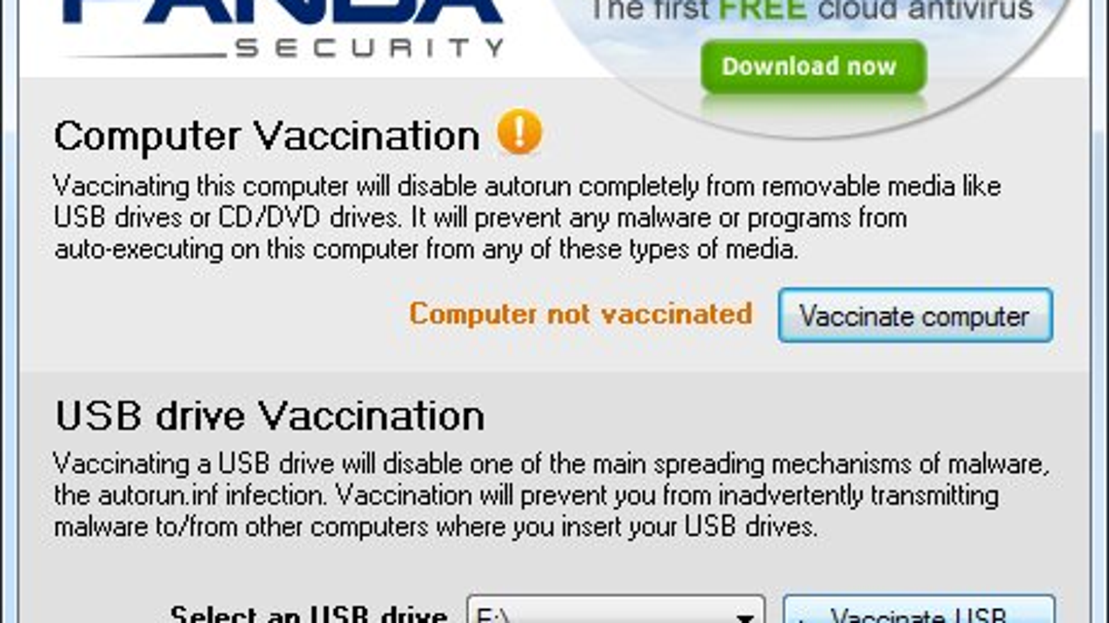 panda vaccine usb download