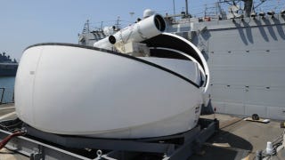 Illustration for article titled The U.S. Navy's First Laser Cannon Is Now Deployed in the Persian Gulf