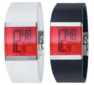 Illustration for article titled Philippe Stark Crystal Clear Watch: Cherry-Colored Wrist Candy
