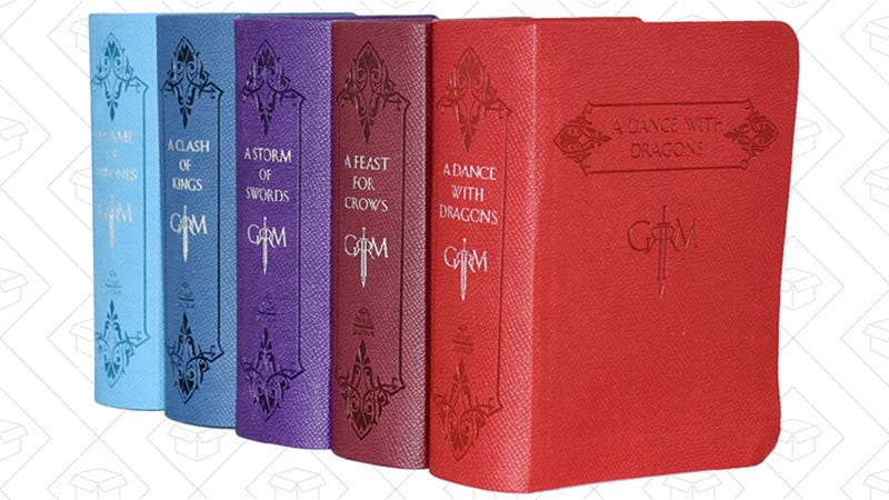 game of thrones leather bound book set