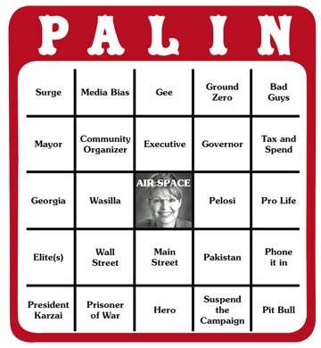 Illustration for article titled Sarah Palin Bingo