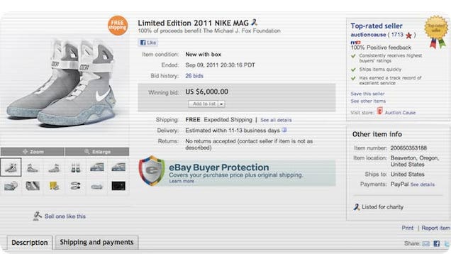 nike air mag price 2021