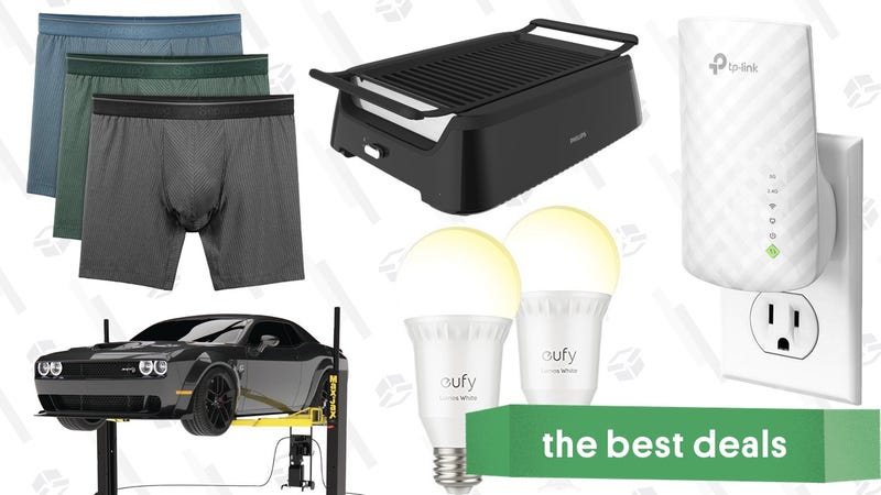 Illustration for article titled Wednesday's Best Deals: Amazon Tech Sale, Dual Pouch Underwear, Car Repair Gear, and More