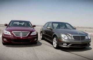 Illustration for article titled Motive Pits Hyundai Genesis Against Mercedes E-Class, Will Our Expectations Survive?