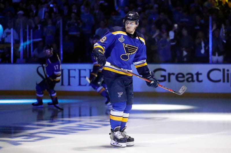 Illustration pour l'article intitulé Ivan Barbashev est suspendu pour le sixième match et le blues lui manquera